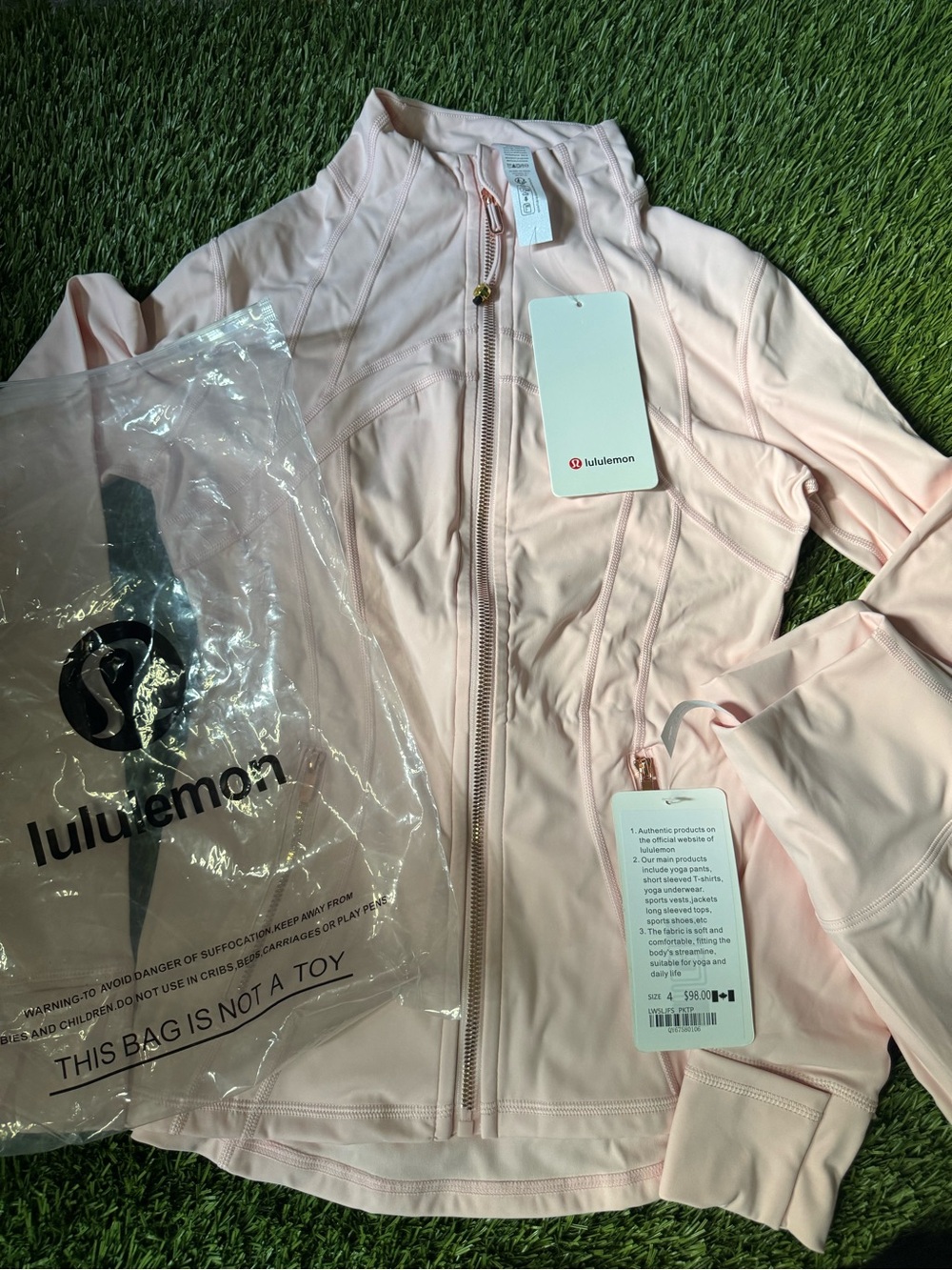 lululemon athletica Pale Pink Full-Zip Performance Jacket